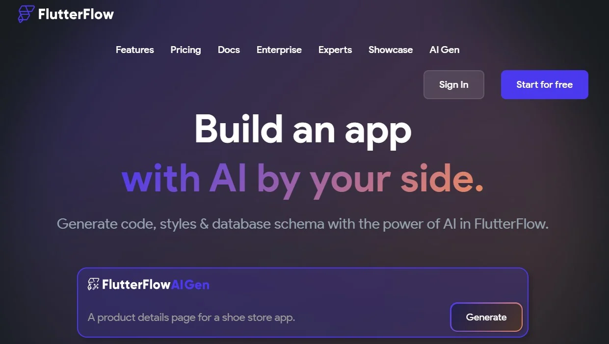 FlutterFlow AI Gen