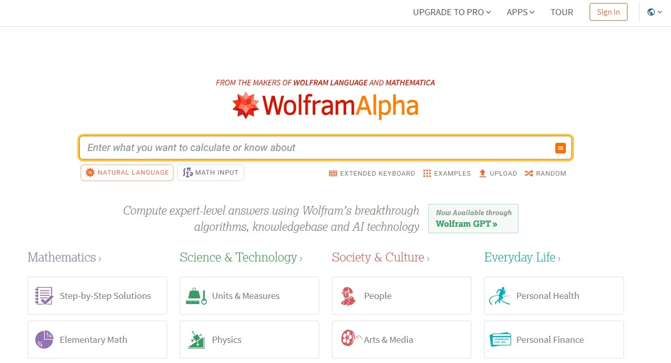 WolframAlpha